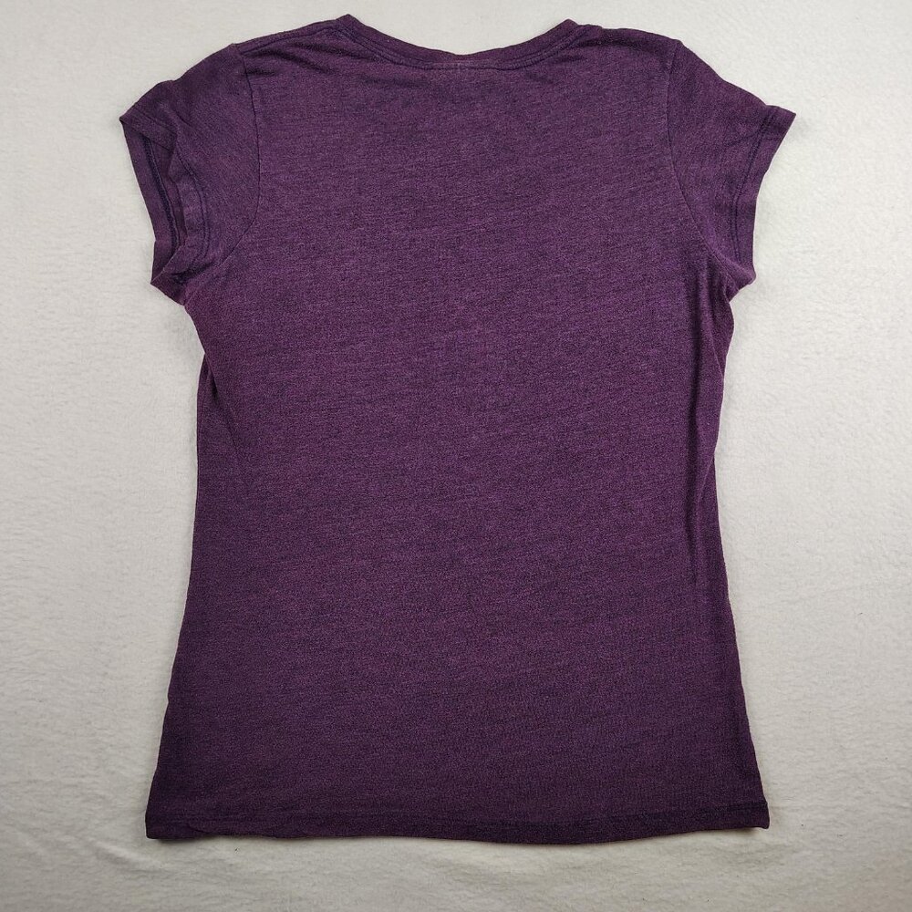 Planet Hollywood Orlando T Shirt Womens sz Large Purple Peace Love Graphic - Picture 2 of 7